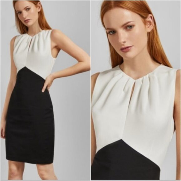 Ted Baker Dresses & Skirts - TED BAKER Zamelid Sleeveless Sheath Dress Color Block Pencil Skirt Sz 12 NWT